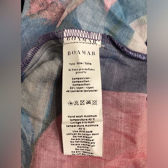 Boamar x Revolve Miranda Watercolor Blue Maxi Dress Size XL - Picture 12 of 16